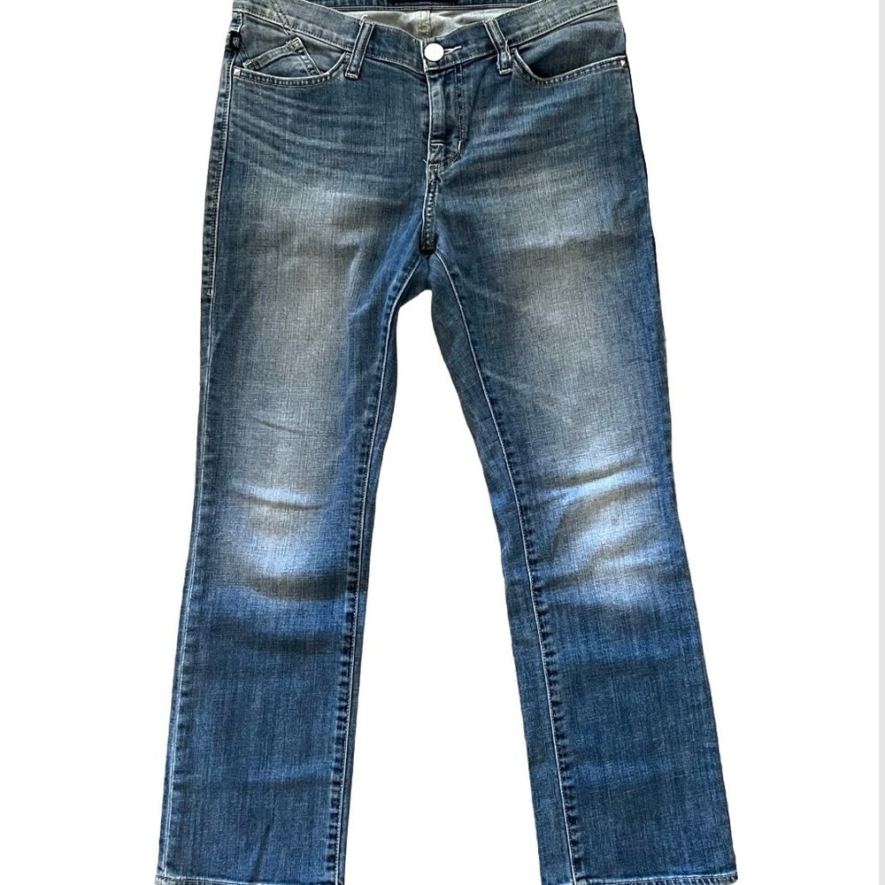 ROCK & REPUBLIC - Blue Denim Kendall Jeans Distressed Mid
Rise Sz 10